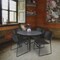 Regency Kahlo Round Table & Chair Sets, 48 W, 48 L, 29 H, Wood, Metal, Polypropylene Top, Grey TPL48RNDGYBK44BK - alternate 1